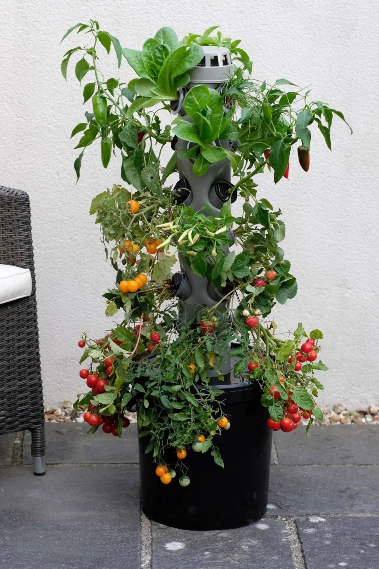 Vertical Hydroponic Tower Self-Watering Growing System (for 18 plants, choice of colours) Vertical Horizon Hydroponics